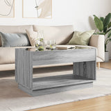 Table basse avec LED infini sonoma gris 90x50x50 cm