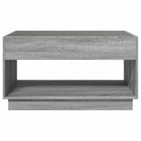 Table basse avec LED infini sonoma gris 90x50x50 cm