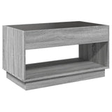 Table basse avec LED infini sonoma gris 90x50x50 cm