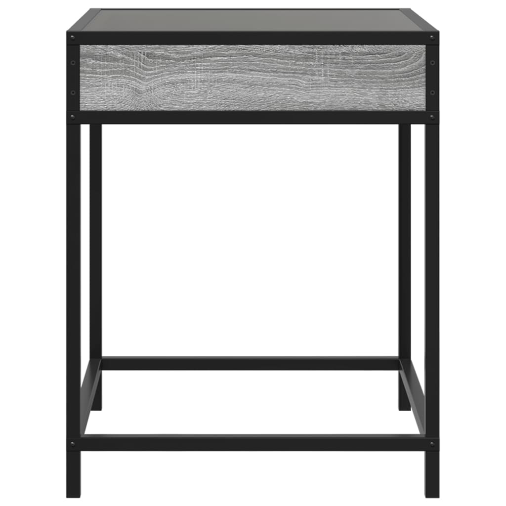 Table basse avec LED Infinity sonoma gris 40x40x51 cm