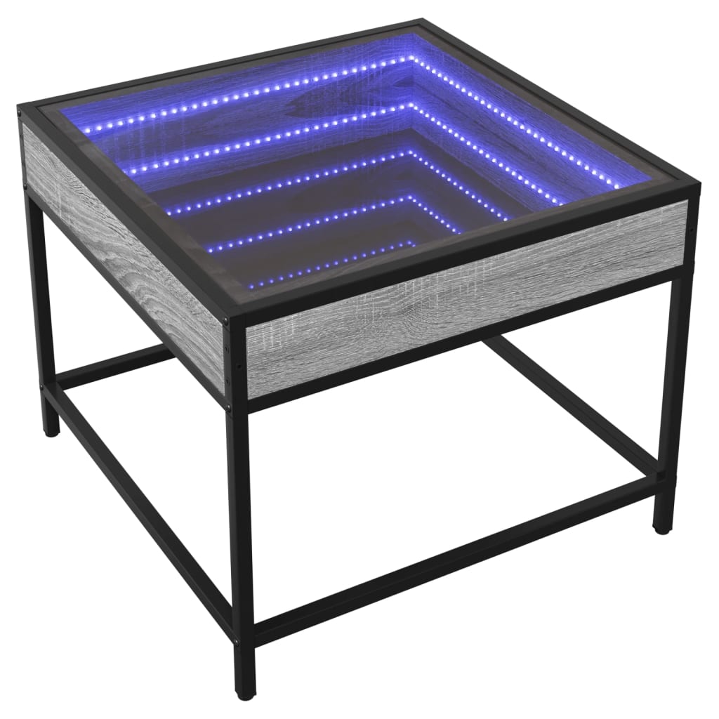 Infinity Sonoma Grey LED Coffee Table 50x50x41 cm