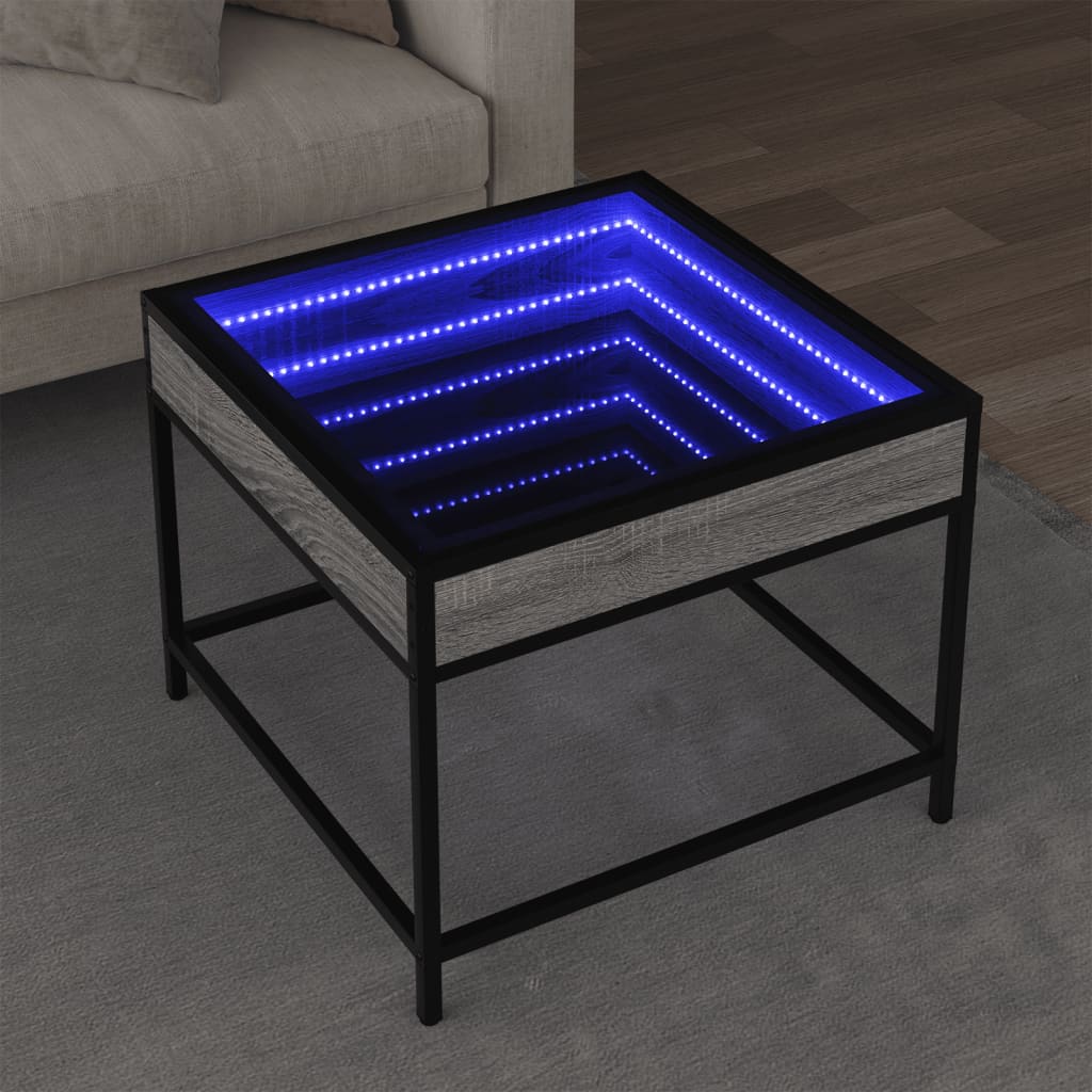 Infinity Sonoma Grey LED Coffee Table 50x50x41 cm