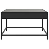 Table basse avec LED infini noir 70x50x41 cm