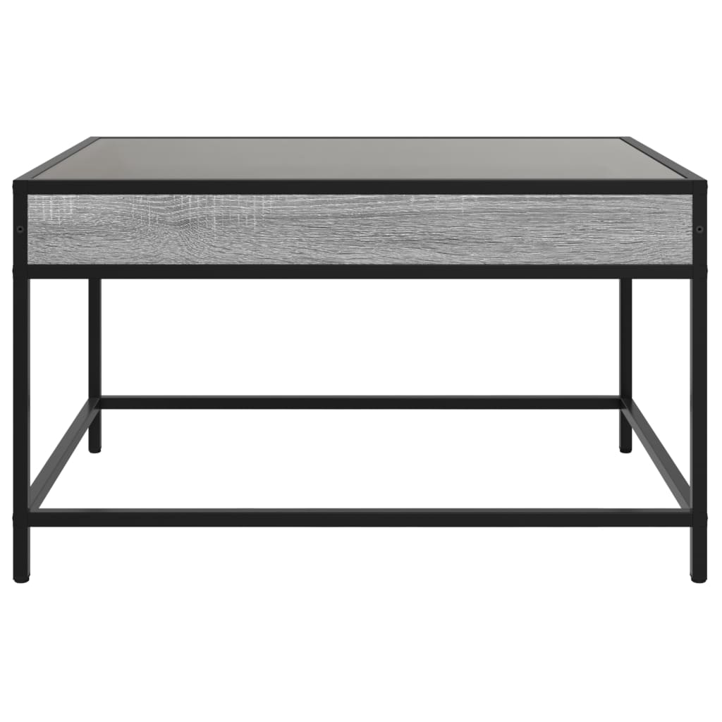 Table basse avec LED infini sonoma gris 70x50x41 cm