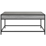 Table basse avec LED infini sonoma gris 90x50x41 cm