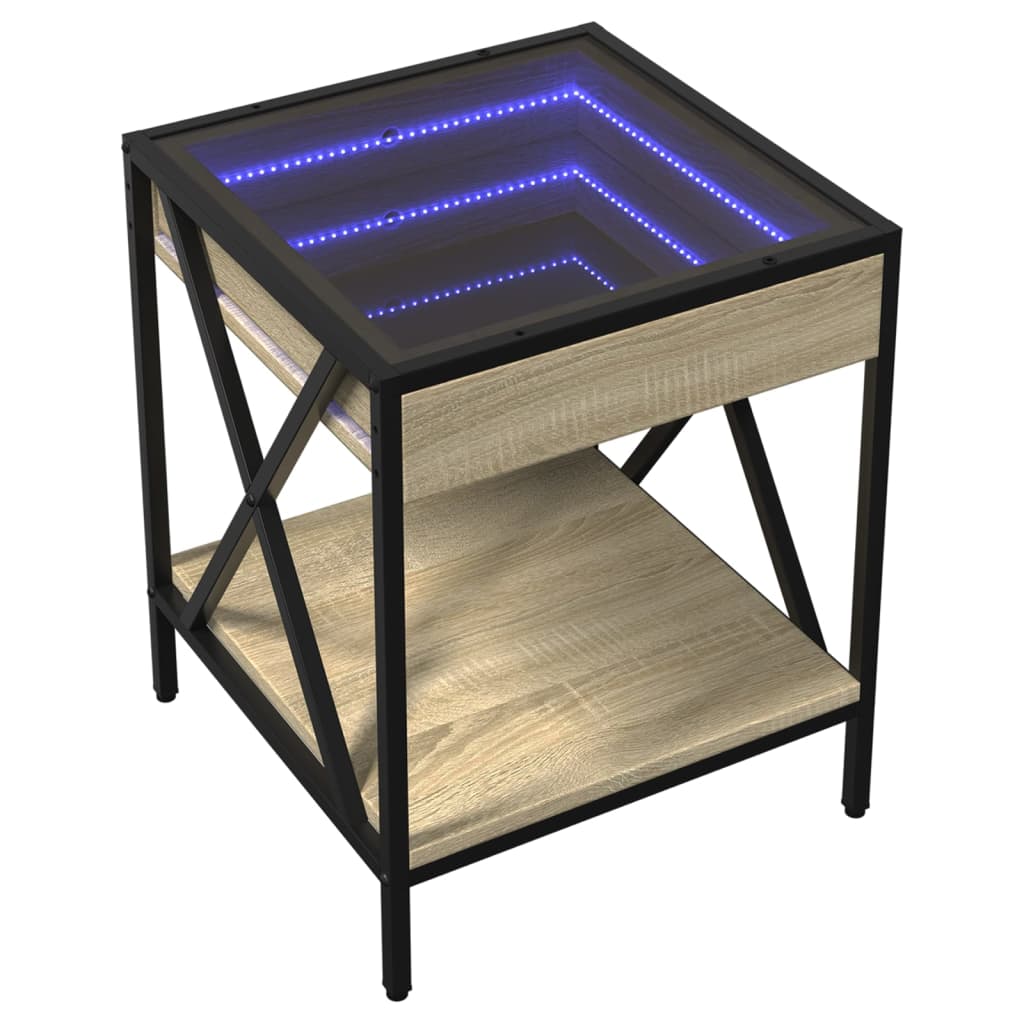 Infinity LED coffee table sonoma oak 40x40x49 cm