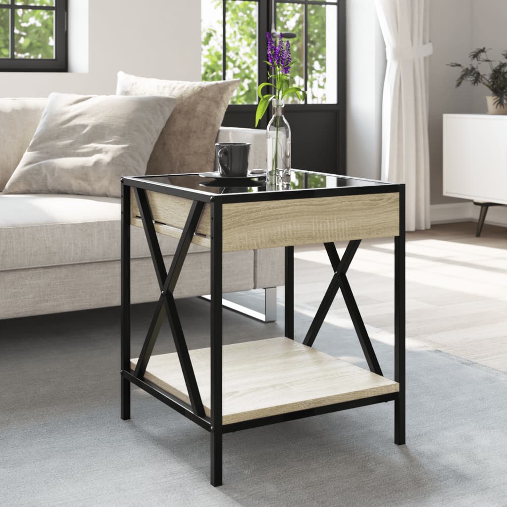 Infinity LED coffee table sonoma oak 40x40x49 cm