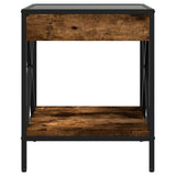 Infinity smoked oak coffee table with LED 40x40x49 cm