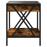 Infinity smoked oak coffee table with LED 40x40x49 cm