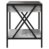 Table basse avec LED Infinity sonoma gris 40x40x49 cm