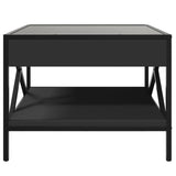 Table basse avec LED infini noir 50x50x38 cm