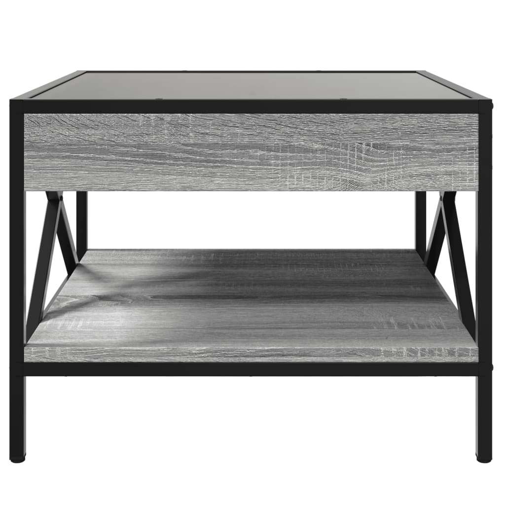 Table basse avec LED Infinity sonoma gris 50x50x38 cm