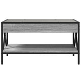 Table basse avec LED infini sonoma gris 70x50x38 cm