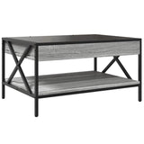 Table basse avec LED infini sonoma gris 70x50x38 cm