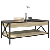 Coffee table with infinite LED sonoma oak 90x50x38 cm