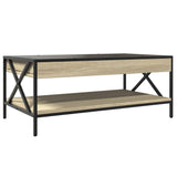 Coffee table with infinite LED sonoma oak 90x50x38 cm