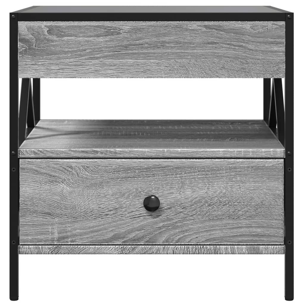 Table basse avec LED Infinity sonoma gris 50x50x51 cm