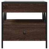 Coffee table with LED Infinity oak brown 50x50x51 cm