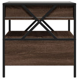 Coffee table with LED Infinity oak brown 50x50x51 cm