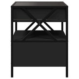 Coffee table with LED Infinity black 40x40x51 cm