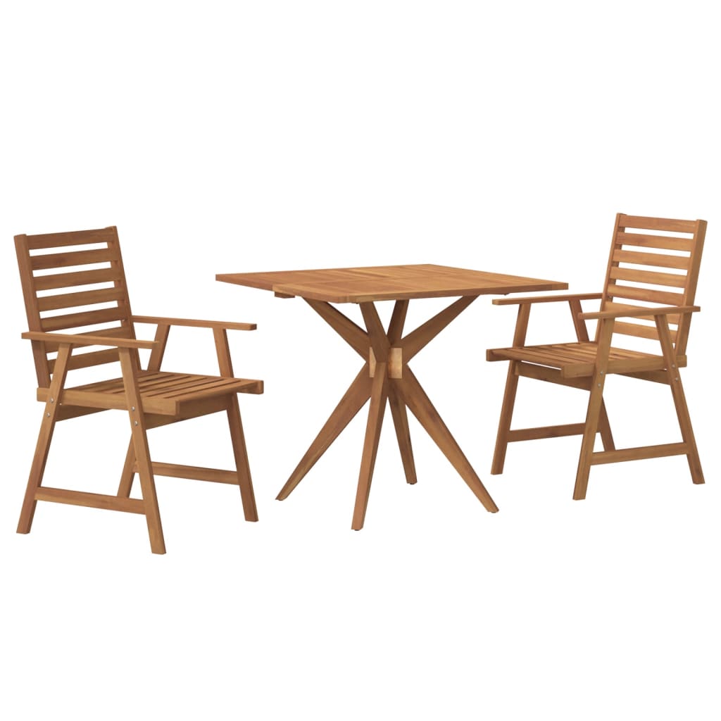 Ensemble à manger de jardin 3 pcs Bois d'acacia solide