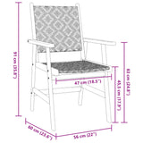 Ensemble à manger de jardin 3 pcs Bois d'acacia solide