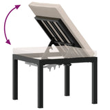 Ensemble de banc de jardin avec coussins 4 pcs noir