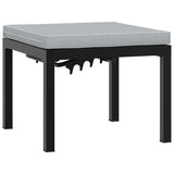 Ensemble de banc de jardin avec coussins 4 pcs noir