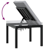 Ensemble de banc de jardin avec coussins 4 pcs noir