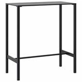 Ensemble de bar de jardin 5 pcs noir acier enduit de poudre