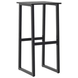 Ensemble de bar de jardin 5 pcs noir acier enduit de poudre