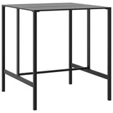 Ensemble de bar de jardin 5 pcs noir acier enduit de poudre