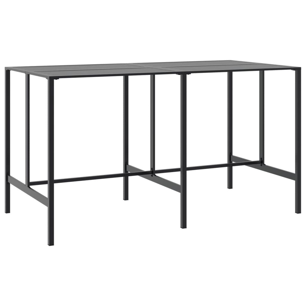 Ensemble de bar de jardin 9 pcs noir acier enduit de poudre