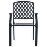 Ensemble de chaises de jardin empilables 5 pcs anthracite