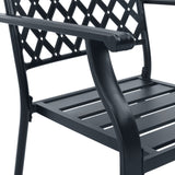 Ensemble de chaises de jardin empilables 5 pcs anthracite