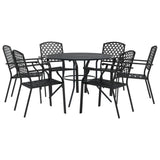 Ensemble de chaises de jardin empilables 7 pcs anthracite