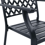 Ensemble de chaises de jardin empilables 7 pcs anthracite