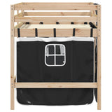 Lit mezzanine pour enfants avec rideaux sans matelas 80x200 cm