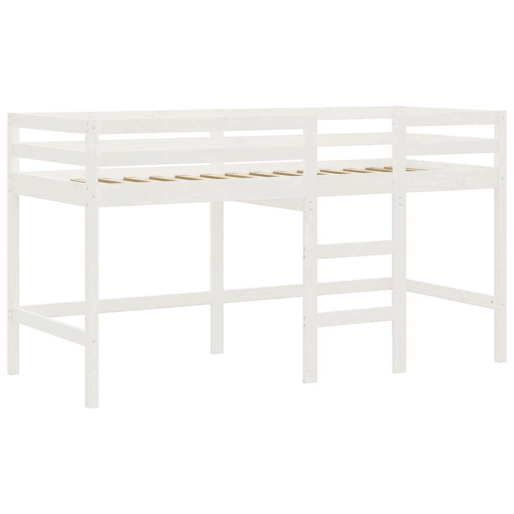 Lit mezzanine pour enfants avec rideaux sans matelas 80x200 cm