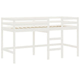 Lit mezzanine pour enfants avec rideaux sans matelas 80x200 cm