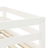 Lit mezzanine enfants avec rideaux sans matelas bleu 80x200cm