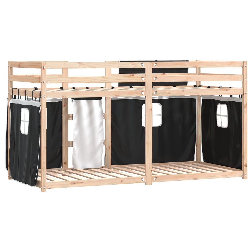 Lit superposé sans matelas 90x200 cm bois de pin massif