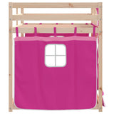 Lit superposé sans matelas rose 80x200 cm bois de pin massif