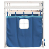 Lit superposé sans matelas bleu 80x200 cm bois de pin massif