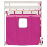 Lit superposé sans matelas rose 80x200 cm bois de pin massif