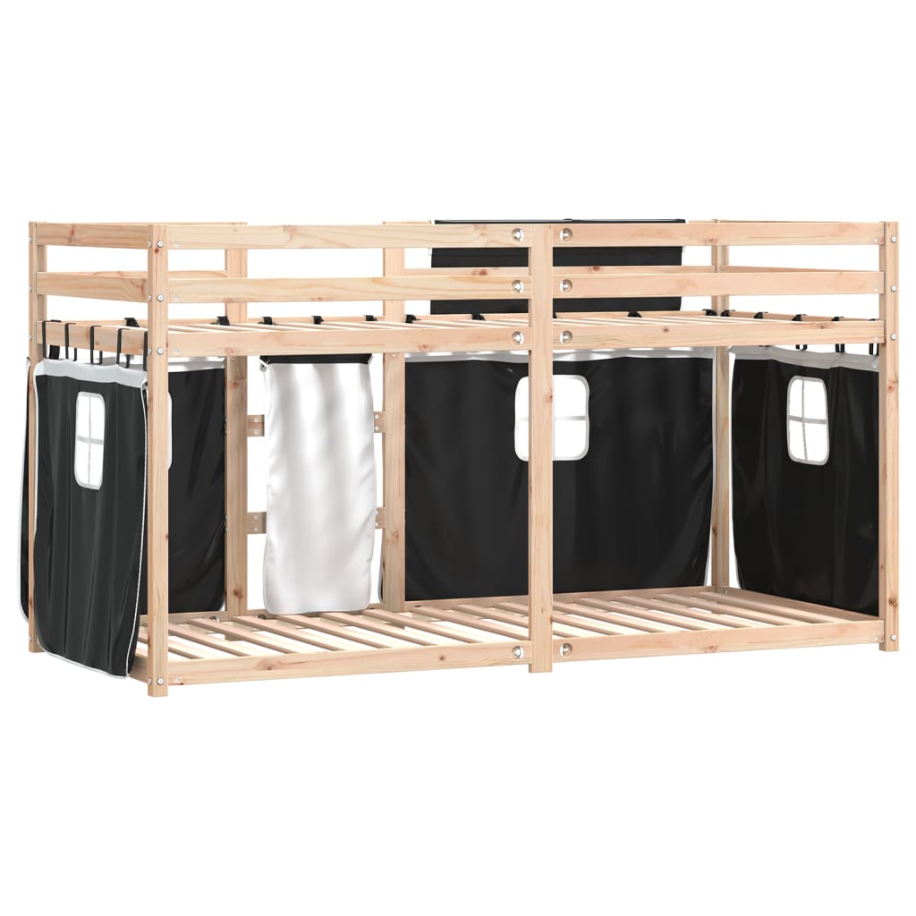 Lit superposé sans matelas 75x190 cm bois de pin massif