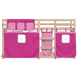 Lit superposé sans matelas rose 75x190 cm bois de pin massif