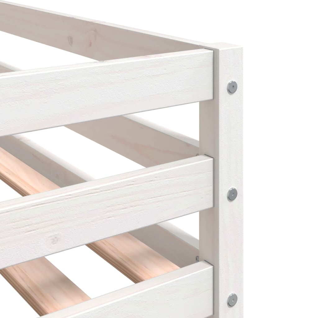 Lit superposé sans matelas rose 75x190 cm bois de pin massif