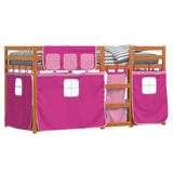 Lit superposé sans matelas rose 80x200 cm bois de pin massif