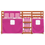 Lit superposé sans matelas rose 80x200 cm bois de pin massif